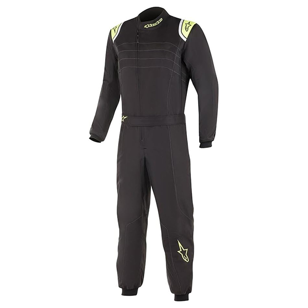 Alpinestars KMX-9 V2 Karting Suit CIK-FIA Level2 Black w/ Yellow Flourescent (SIZE 54)