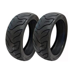 MMG Set of 2 Tires 130/60-13 Tubeless Front or Rear Motorcycle Scooter Moped