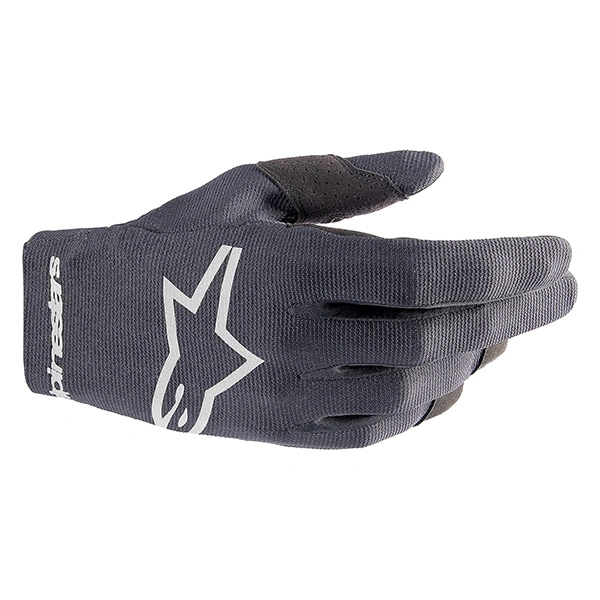 Alpinestars Radar Adult and Youth Motocross Gloves Black w/ White (LARGE)