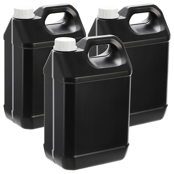 Hacaroa 3 Pack Plastic Engine Oil Jugs with Lid, 1 Gallon F-style Storage Container
