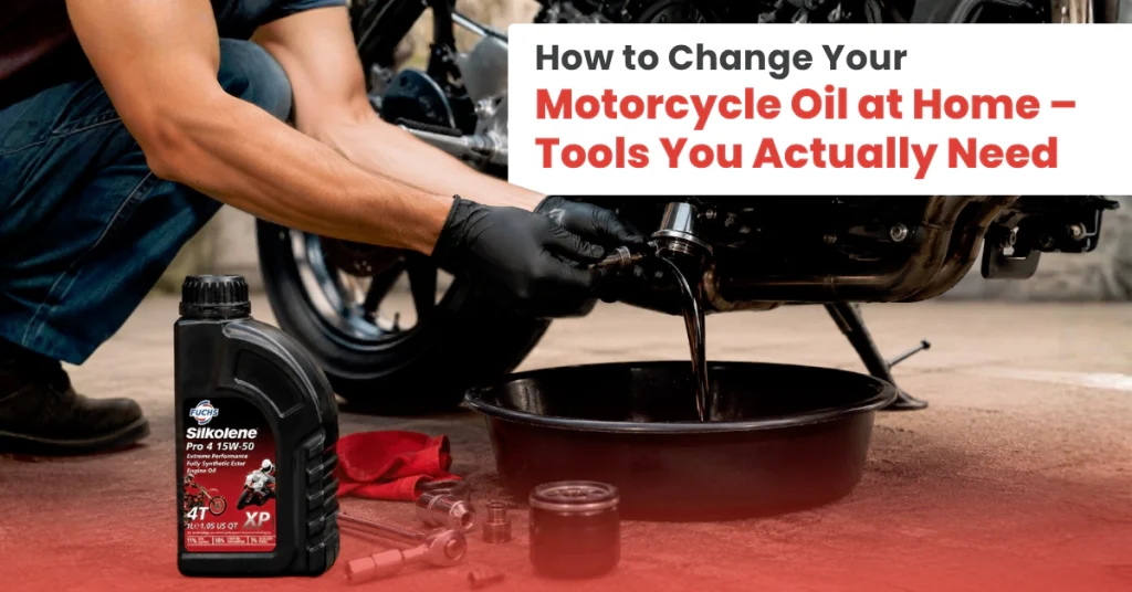 how to change motorcycle oil at home